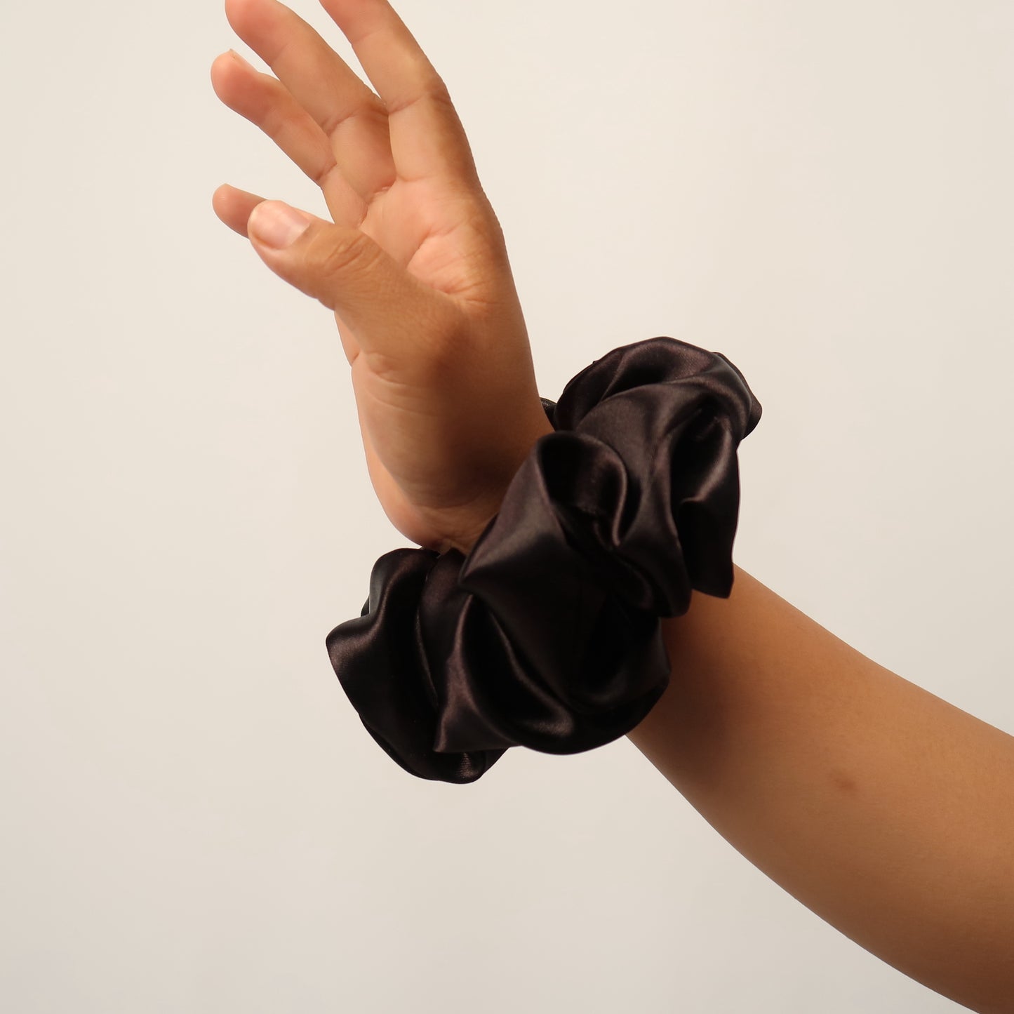 Midnight satin scrunchies soft & gentle elastic ties for hair