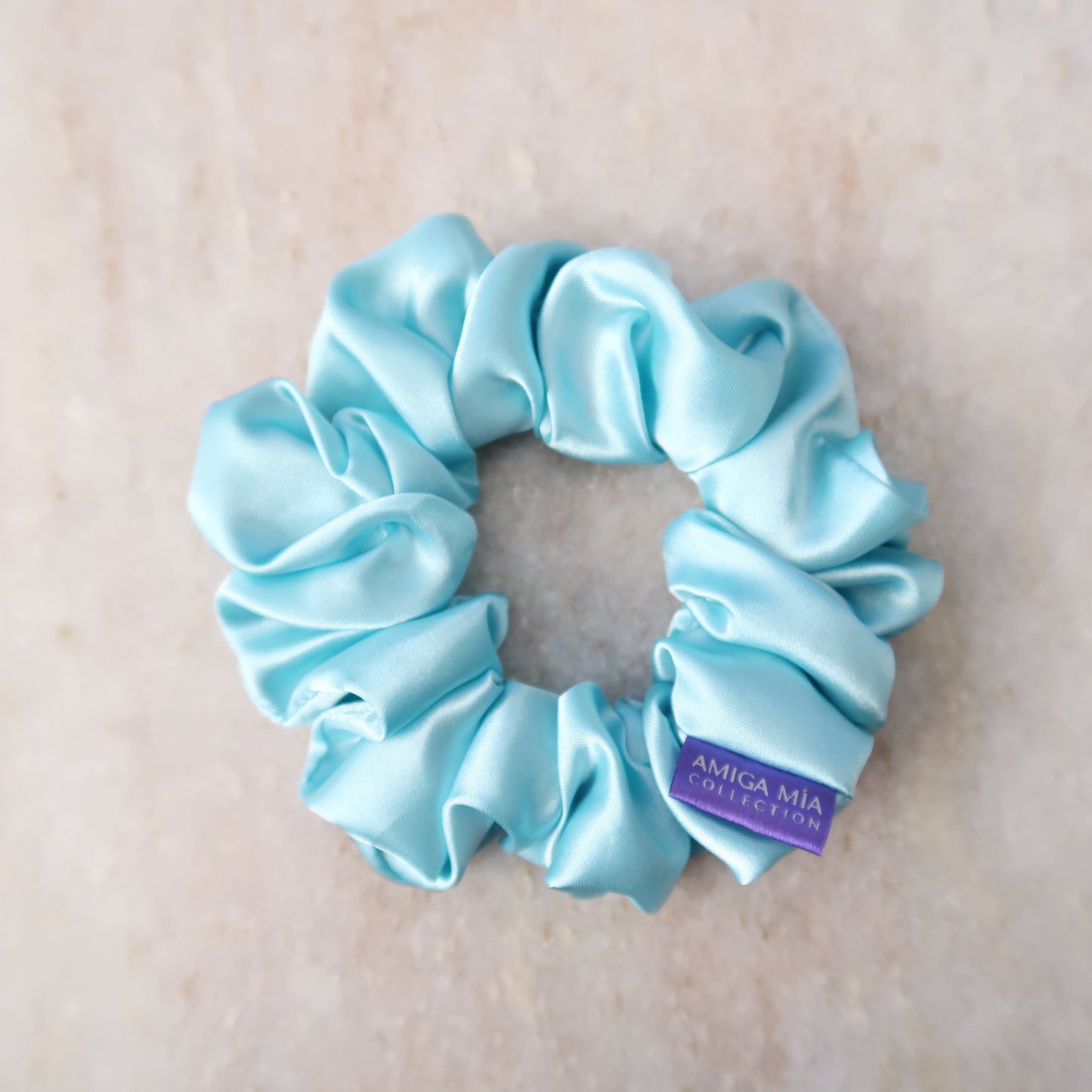Sky mini satin scrunchies soft & gentle elastic ties for hair