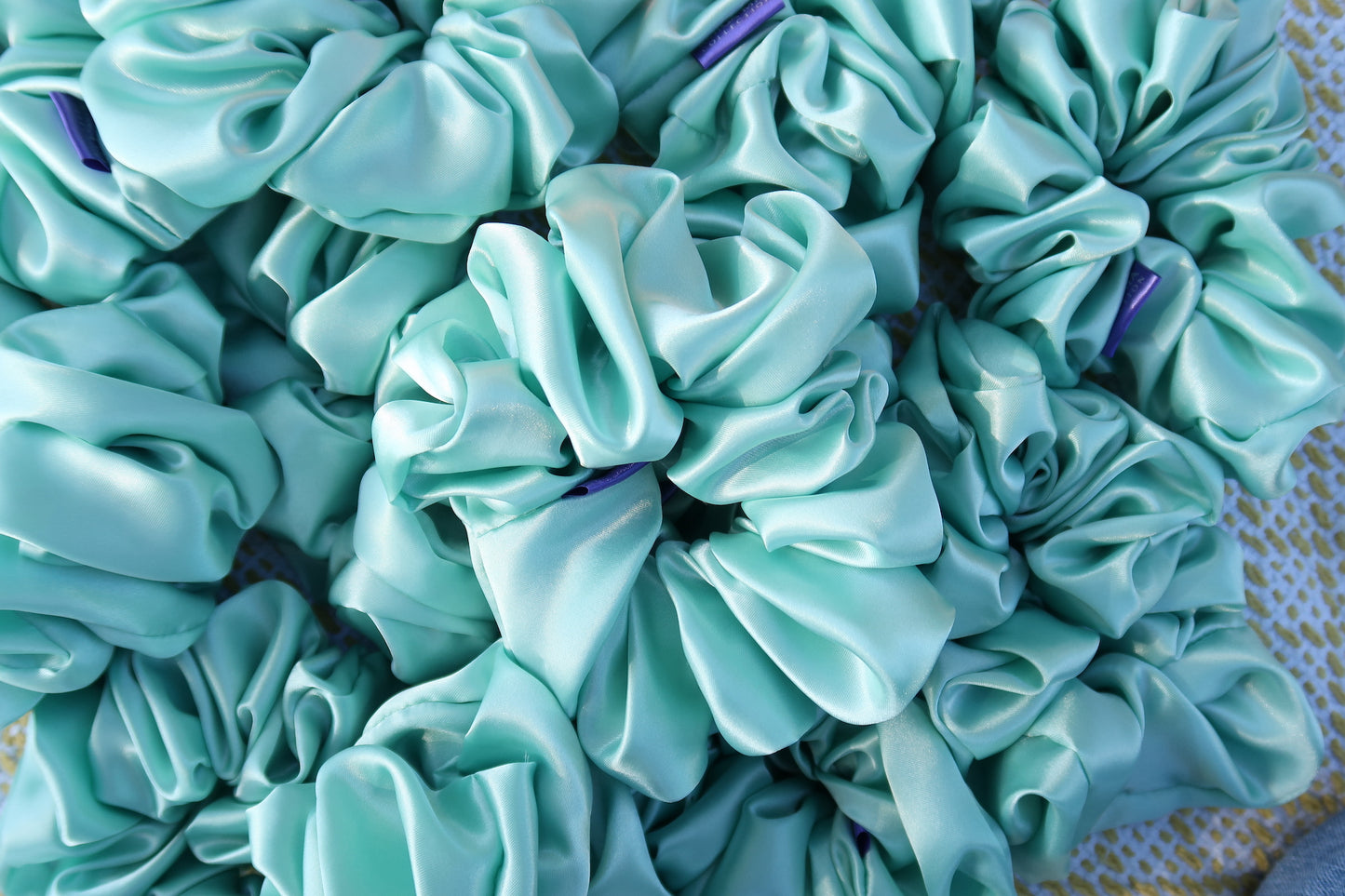 Mist satin scrunchies soft & gentle elastic ties for hair